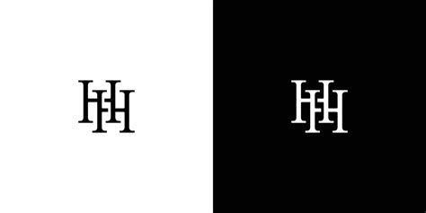 HH Monogram Logo Design By Vectorseller | TheHungryJPEG.com