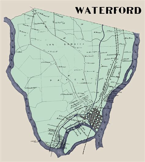 Map of the Town of Waterford in 1866. | Waterford Historical Museum and Cultural Center