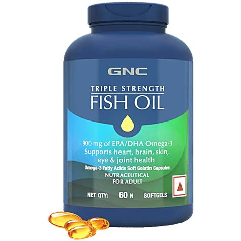 Buy Gnc Triple Strength Fish Oil Omega 3 Capsules Online at Best Price ...