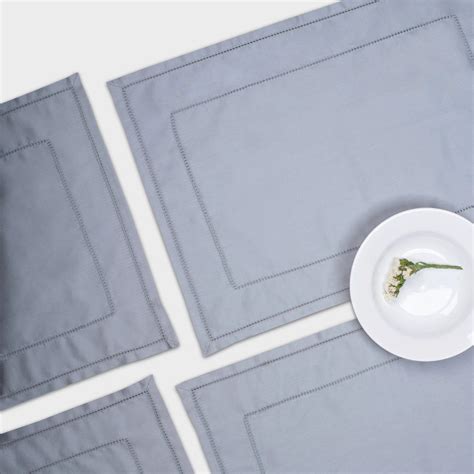Buy Picot Silver Olive Placemats (Set of 4) by Veda Homes - Home Artisan