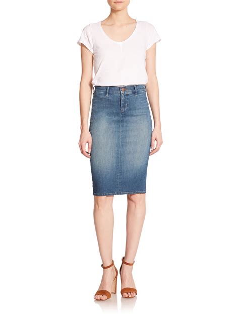 Lightweight Denim Pencil Skirt at Rebecca Guay blog