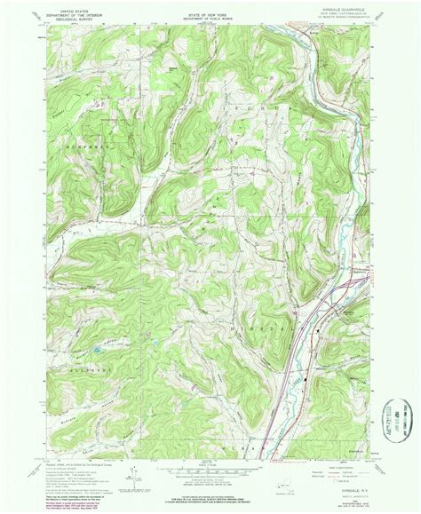 Classic USGS Hinsdale New York 7.5'x7.5' Topo Map – MyTopo Map Store