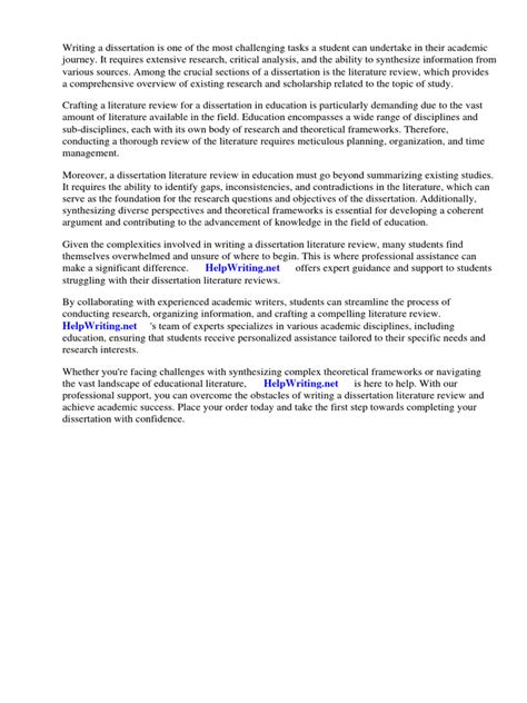 Image result for Dissertation Literature Review Example