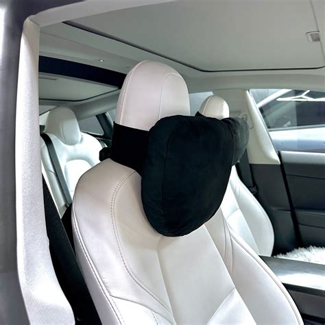 Model S3XY Ultra-Soft Alcantara Neck & Headrests Pillows Gen. 2 (1 Pai – RPM TESLA Aftermarket ...