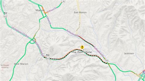 NCDOT: Highway in McDowell County shut down due to roadside fires