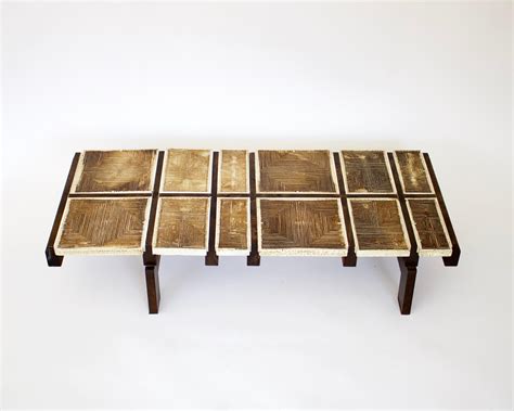 Roger Capron French Ceramic Tile Coffee Table Model Alouette Vallauris ...