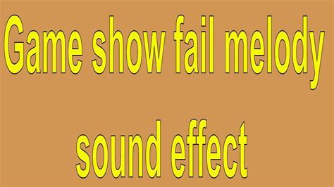 game show fail soundDownload it from game show fail sound for free 8.66