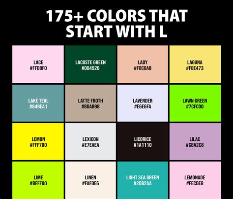 175+ Colors that Start with L (Names and Color Codes) – CreativeBooster