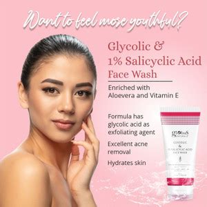 Globus Naturals Pimple Clear Glycolic & Salicylic Acid Face Wash ...