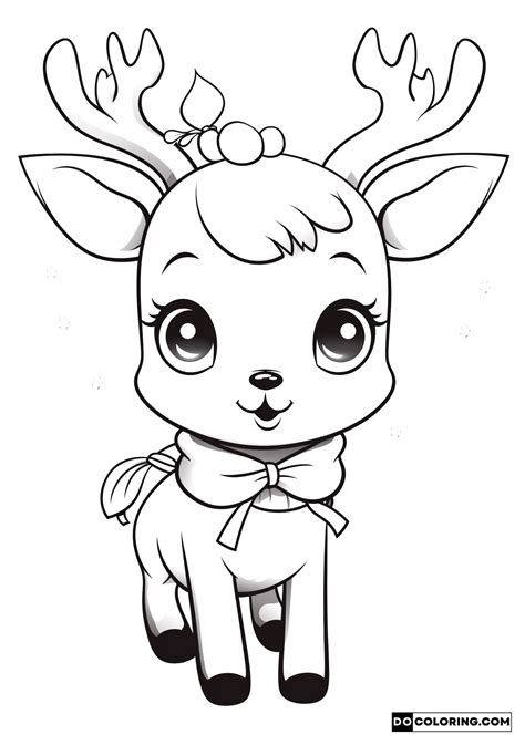 Cute Baby Reindeer Coloring Pages 2024 – Free Printable | DO Coloring