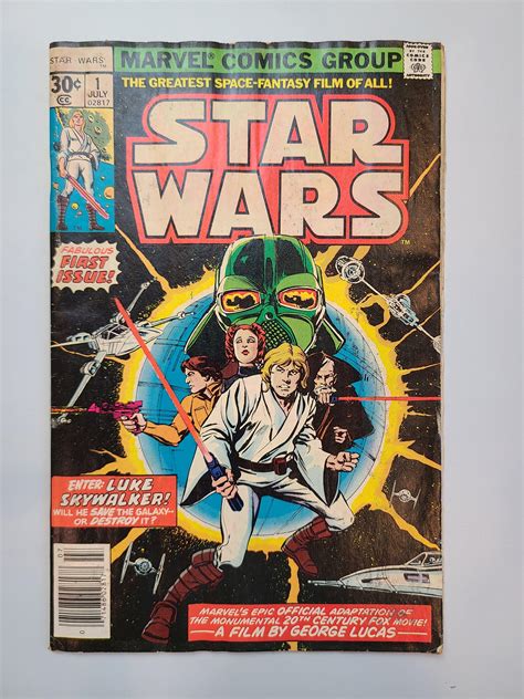 At Auction: Star Wars #1 First Printing Original 1977 Marvel Comic. 1st ...