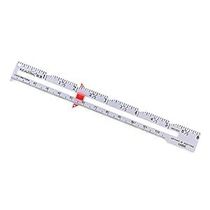 Generic Sewing and Knitting Gauge Size Measure Ruler with Sliding ...