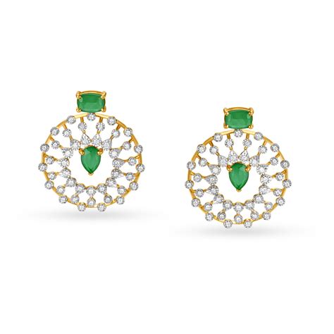 Glamorous Floral Diamond Stud Earrings