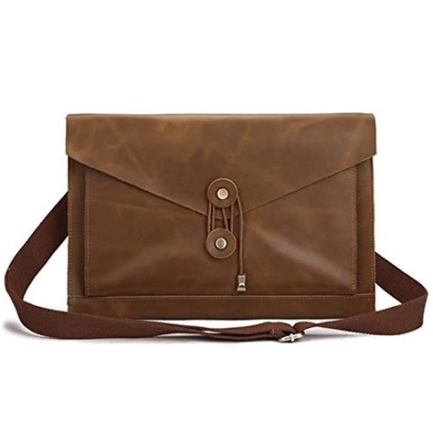 HAWEEL Universal Genuine Leather Business Laptop Tablet Bag, for 13.3 ...