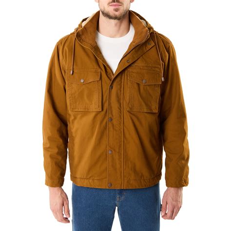 Smith's Workwear Sherpa-Lined Duck Canvas Hooded Work Jacket Color ...