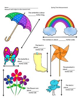 Image result for Springtime Measurement Printable