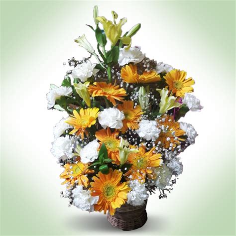 Floral Symphony: 10 Gerberas, 15 Carnations, and 3 Lilies Bouquet