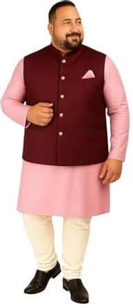 Buy IFOX LIFESTYLE Traditional Nehru Jacket Waistcoat for Plus Size Men ...