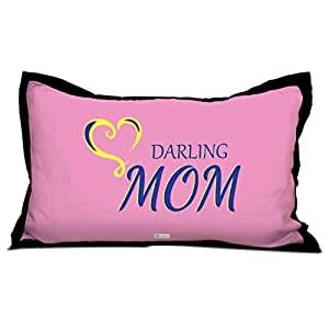 Buy Indigifts Mother Day Darling Mom Quote Pink Pillow Cover 27x17 ...