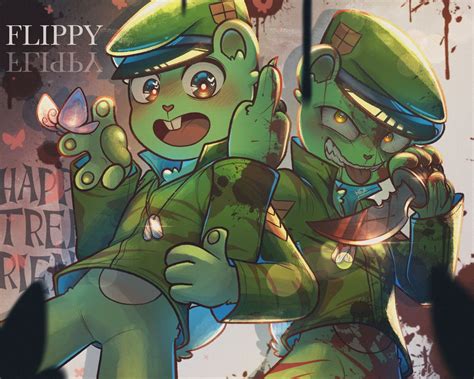Image result for Happy Tree Friends Flippy HTF