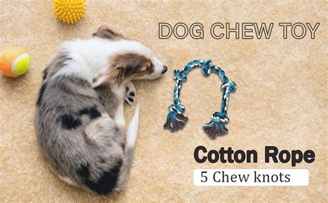 Buy Foodie Puppies Cotton Dog Rope Toy for Aggressive Chewers, Tough ...
