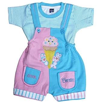 Buy Roble kidsWear Dungarees For Newborn Babies Boys & Girls 6 Months ...