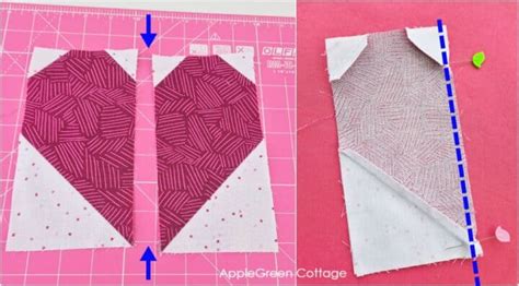 Heart Quilt Block Tutorials 的图像结果