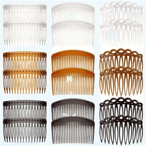 French Side Combs Set of 18, Plastic Hair Twist Decorative Comb with ...