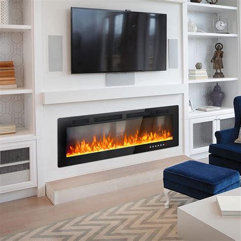 The Twillery Co.® Arcuri Recessed Wall Mounted Electric Fireplace ...