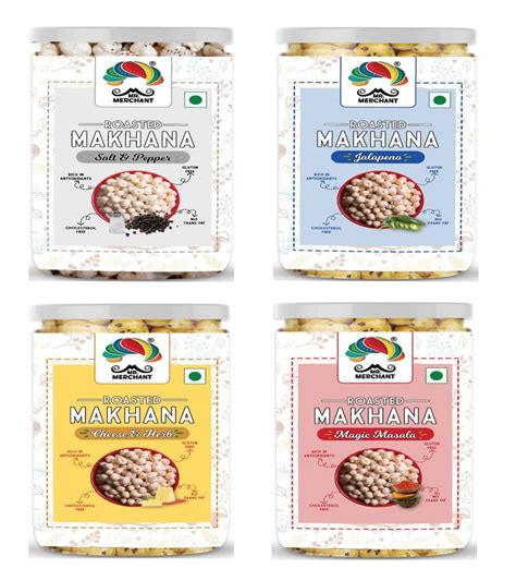 Buy Mr. Merchant Roasted Makhana Combo - Salt & Pepper, Jalapeno ...