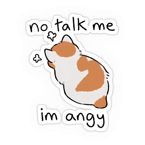 No talk me im angry sticker – Inkyprinty.in