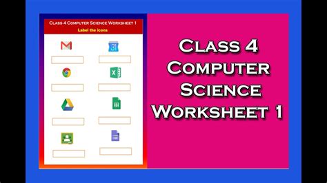 Computer Class 4 Worksheet 的图像结果