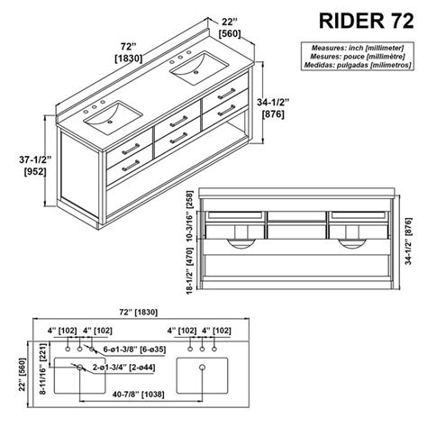 OVE Decors Rider 72-in White Undermount Double Sink Bathroom Vanity ...