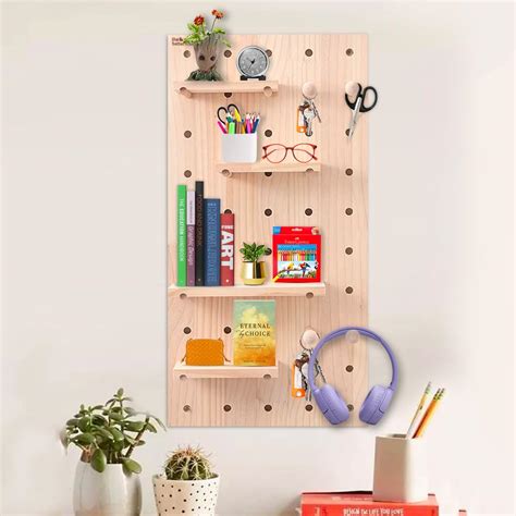 The Better Home Pinewood Pegboard Wall Organizer(32 * 16inch) Wooden ...
