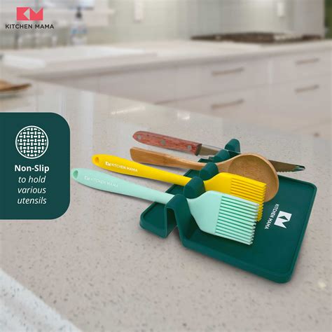 Silicone Utensil Rest For Multiple Utensils,heat Resistant Spoon ...