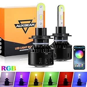 H7 RGB LED Bulb COB Chips, Daytime Running Lights 5600 Lumens 56W Multi ...
