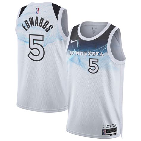Unisex Nike Anthony Edwards White Minnesota Timberwolves 2024/25 ...