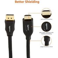 Amazon Basics DisplayPort to HDMI Display Cable, Uni-Directional ...