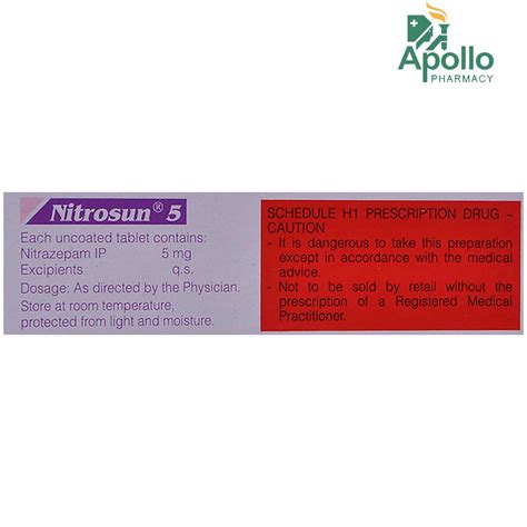Nitrosun 5 Tablet | Uses, Side Effects, Price | Apollo Pharmacy