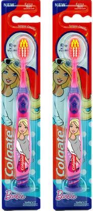 Colgate Kids Barbie Toothbrush, Extra Soft with Tongue Cleaner - 1 Pc ...