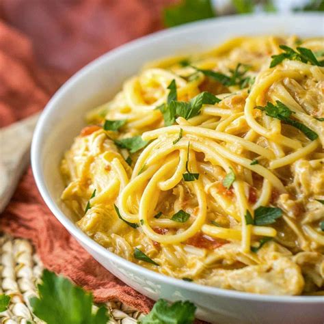 Crock Pot Chicken Spaghetti Recipe - Cup of Yum