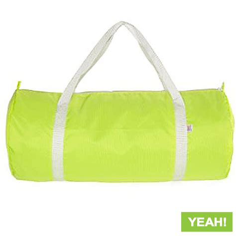 AMERICAN APPAREL NYLON DUFFLE BAG NEON YELLOW WHITE | YEAH!
