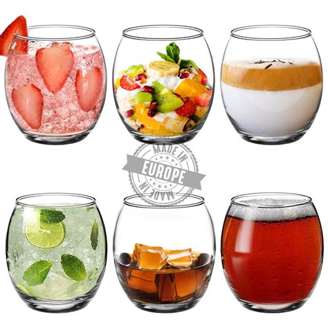 Volarium Drinking Glasses Never Spill Tumbler Set of 6, Old Fashioned ...
