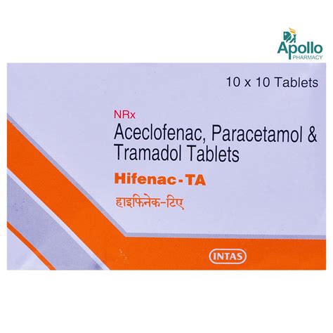 Hifenac-TA Tablet 10's Price, Uses, Side Effects, Composition - Apollo ...