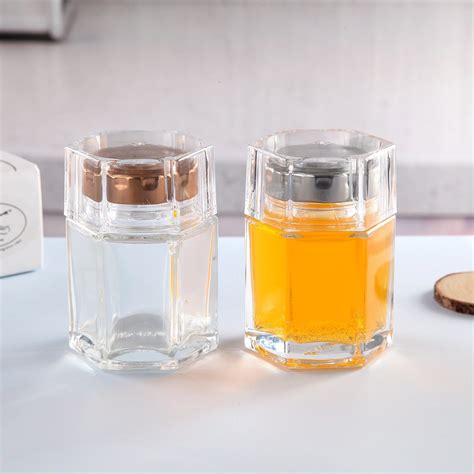 Wholesale Hexagon Storage Jar Glass Mason Jar Kitchen Storage Large ...