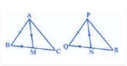 Que: Two sides AB and BC and median AM of one triangle ABC are ...