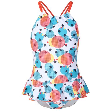 ZHUASHUM Swimsuits For Girls Swimsuit 1 Piece Ruffle Bathing Suit Cute ...