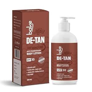 Buy BAKE De-Tan Coffee Body Lotion with Kojic Acid, Lactic Acid ...