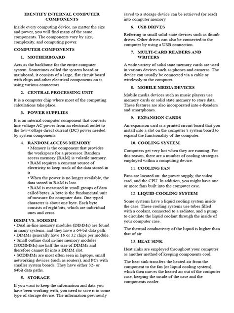 Image result for Internal Computer Components Labeled