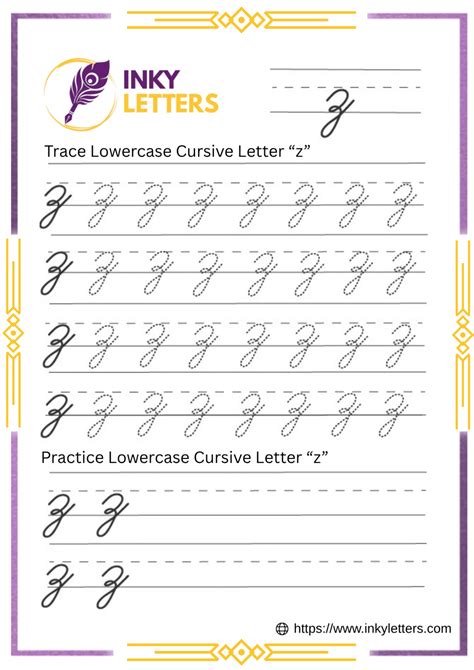 Cursive Z Worksheets and Tutorial (Uppercase + Lowercase)